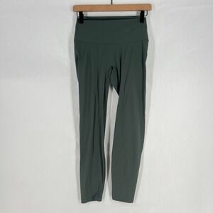 Lavento Yoga Legging Womens L/8 Green Buttery Soft Mid Rise High Waist Workout